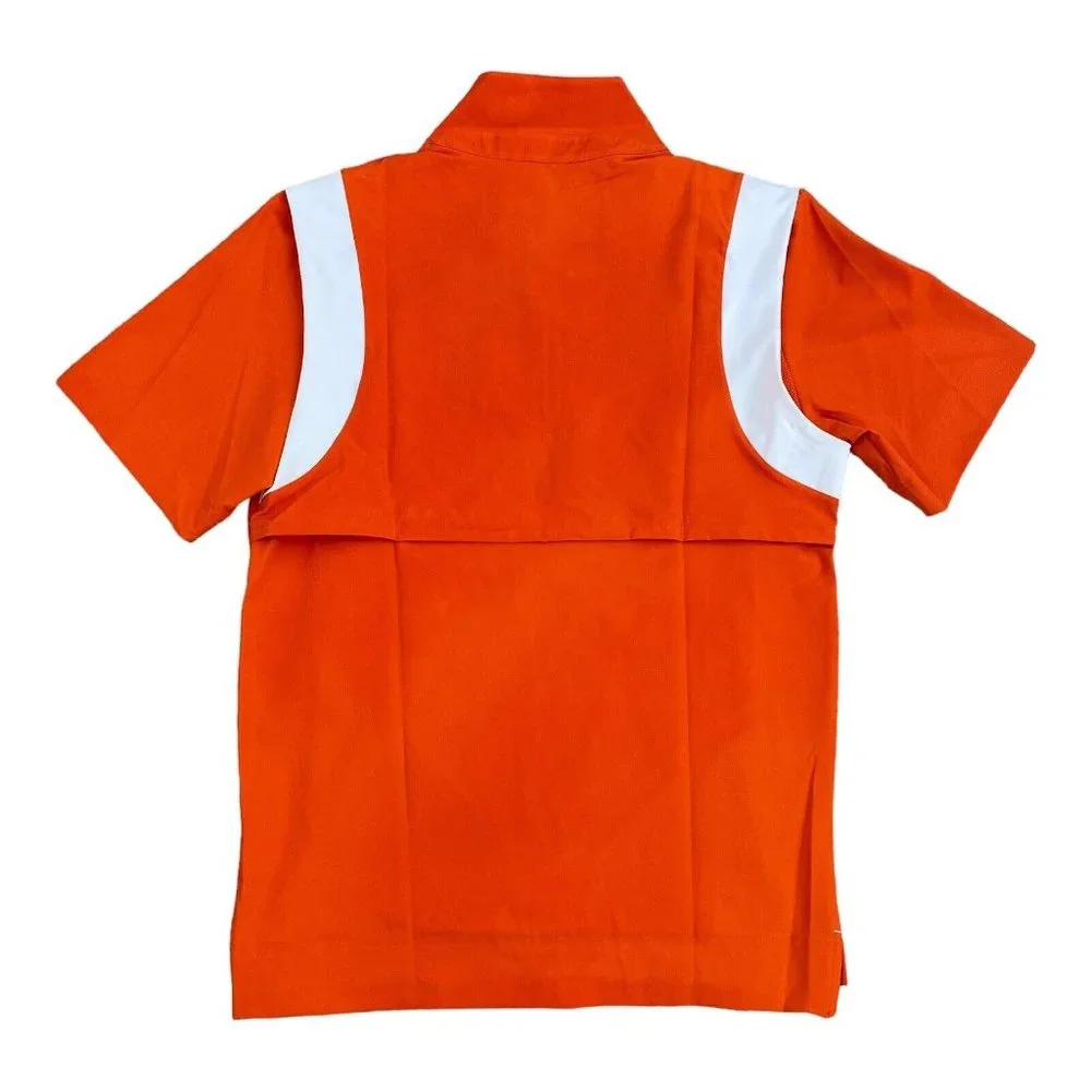 Clemson Tigers Nike On-Field Short Sleeve 1/4 Zip Coach Jacket Orange Size S NWT